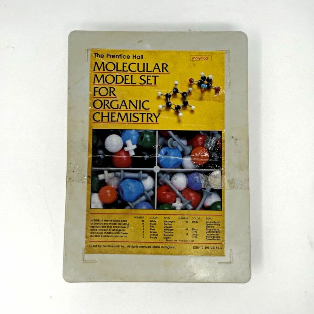 Prentice Hall Molecular Model Set for Organic Chemistry Vintage 1984 Age 17+